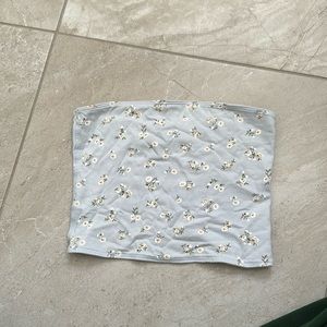 Hollister Blue flower reversible tube top - xs